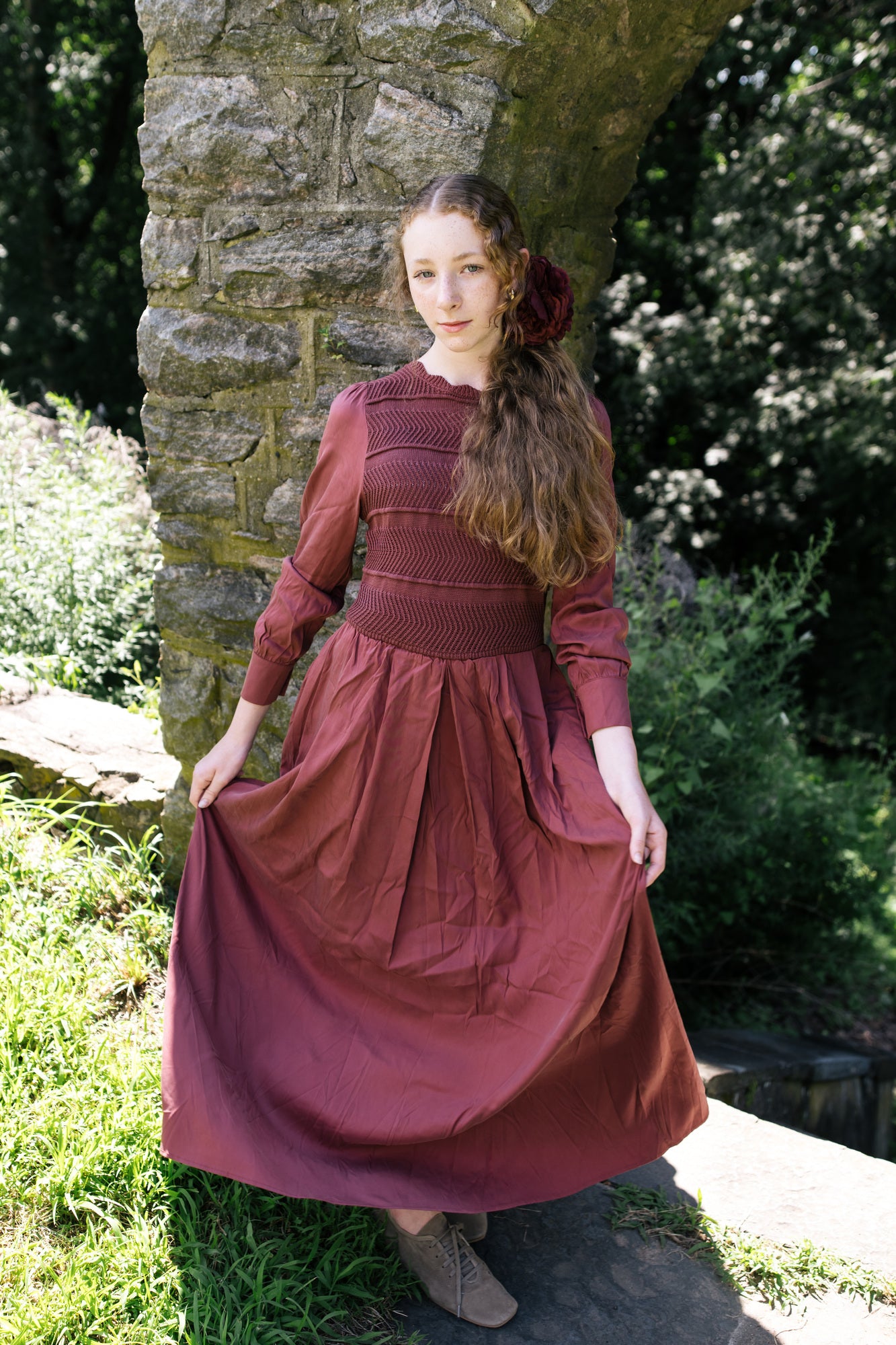 COSIMA DRESS MAROON